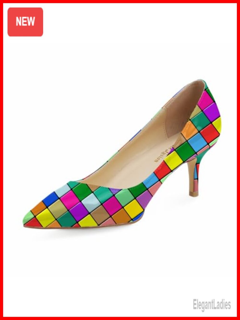 Low Kitten Heels Music Note Printed Pointed Toe Pumps